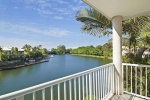 Private balconies with waterfront views